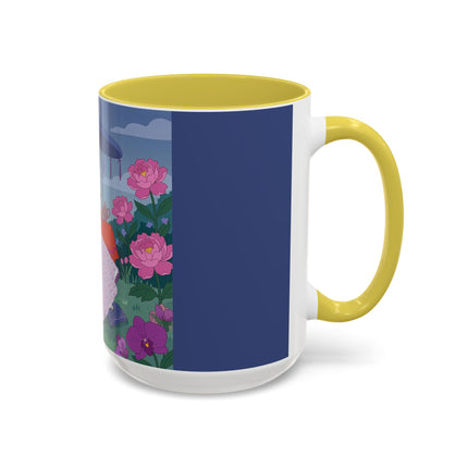 The Lady Of The Garden Tea Party Colorful Mugs – Art Deco Floral Elegance
