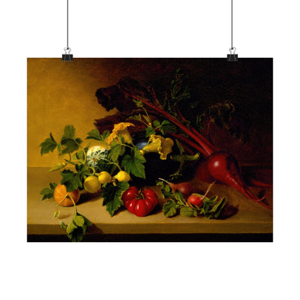 Still Life with Vegetables by James Peale Matte Horizontal Posters