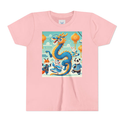 Blue & Gold Dragon Festival Parade Youth Short Sleeve Tee