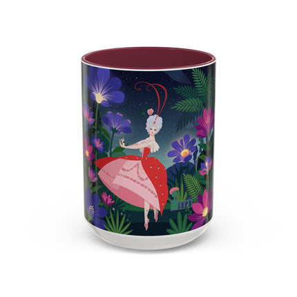 Moonlight Waltz Among The Blossoms Colorful Mugs – Art Deco Floral Enchantment