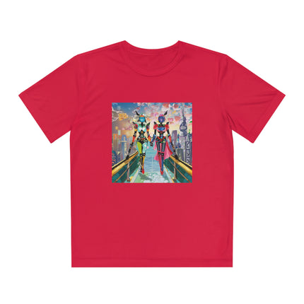 Cyber Punk Robot Models Youth Competitor Tee
