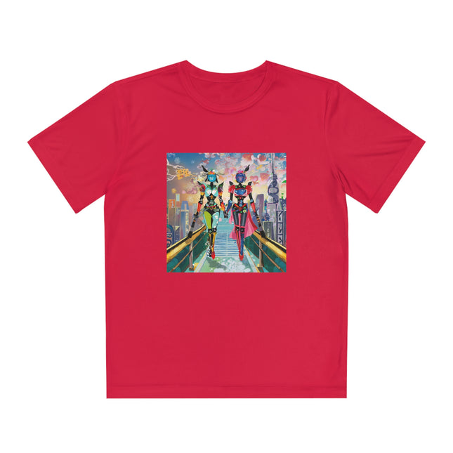 Cyber Punk Robot Models Youth Competitor Tee