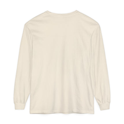 Woman with Origami Crane Garment-dyed Long Sleeve T-Shirt