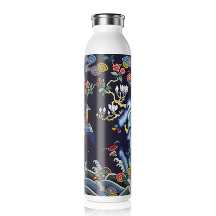 Rank Badge with Mandarin Duck Slim Water Bottle