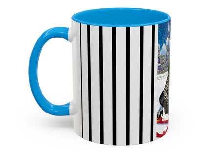 Elegant Winter Woman in Sleigh Colorful Mugs (11oz, 15oz)