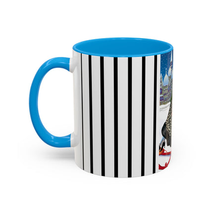 Elegant Winter Woman in Sleigh Colorful Mugs (11oz, 15oz)