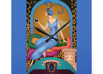 September & Sapphire Zodiac Acrylic Wall Clock