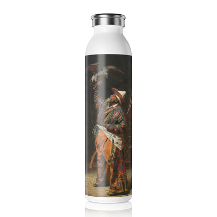 A Rich Kirghiz Huntsman with a Falcon by Vasily Vereshchagin Slim Water Bottle