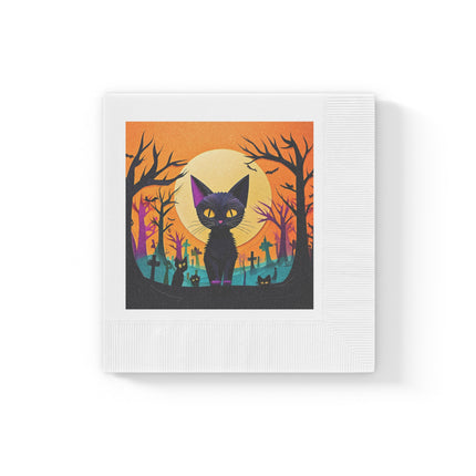 Phantom Parade White Coined Napkins