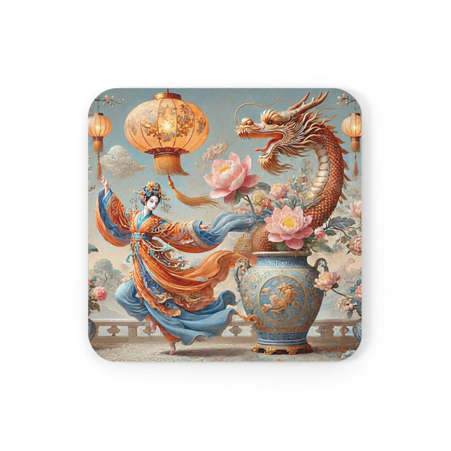 Golden Dragon & Lantern Lady Coaster – Imperial Dragon & Elegant Harmony