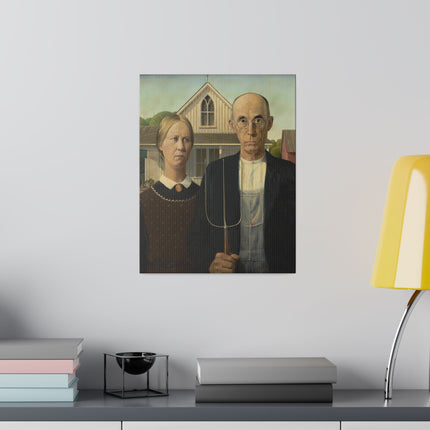 American Gothic by Grant Wood Matte Canvas, Stretched, 0.75"
