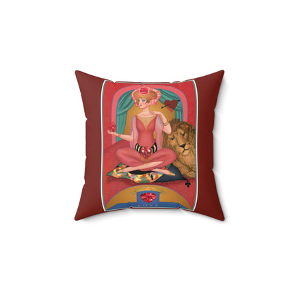 July & Ruby (from the Gem Series) by Sofia Chiostri Spun Polyester Square Pillow