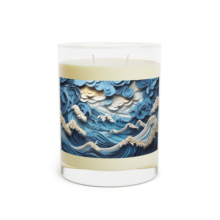 Dramatic Ocean with Crashing Waves Scented Candle - Full Glass, 11oz - The White Tea & Fig, The Lavender & Sage, and The Ocean Mist & Moss