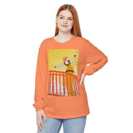 La Passerelle by Charles Martin Garment-dyed Long Sleeve T-Shirt