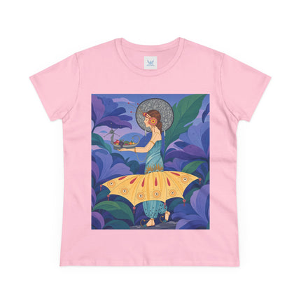 🦋🌿 The Butterfly Garden Offering Cotton Tee – Art Deco Botanical Fantasy