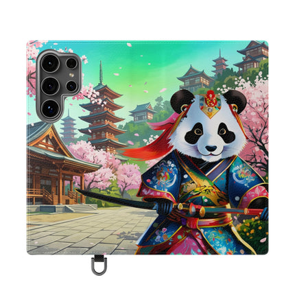 🦊⚔️ Cyberpunk Panda Samurai Flip Case – Futuristic Honor & Kitsune Spirit