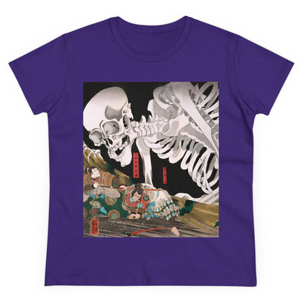 Mitsukuni Defying the Skeleton Spectre by Utagawa Kuniyoshi Women's Midweight Cotton Tee