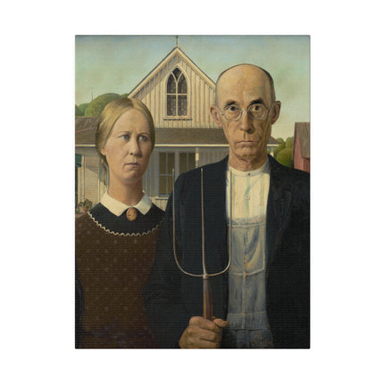 American Gothic by Grant Wood Matte Canvas, Stretched, 0.75"