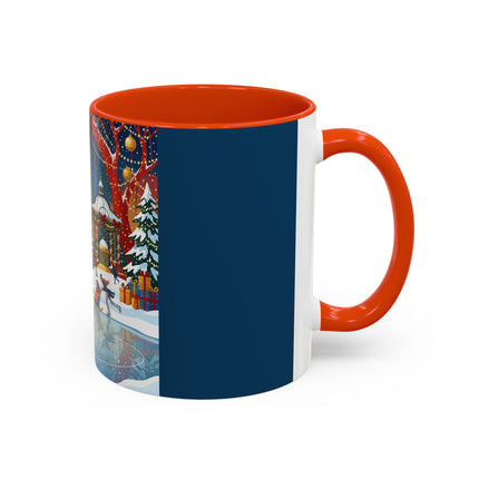 ⛸️🎄 The Christmas Skating Pavilion Colorful Mug – Art Deco Holiday Fantasy