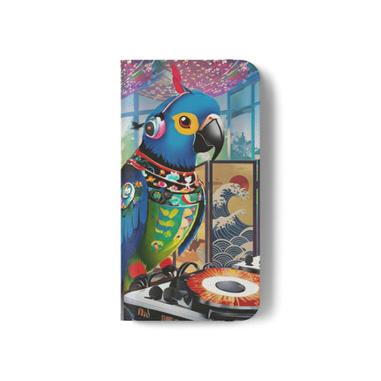 🎧🦜 Parrot DJ Flip Case – Neon Beats & Cyber Groove