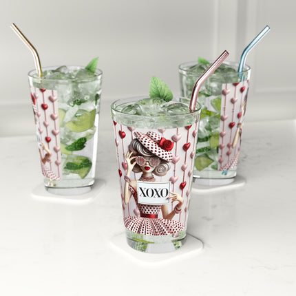 Fashionably Yours, XOXO Glass, 16oz