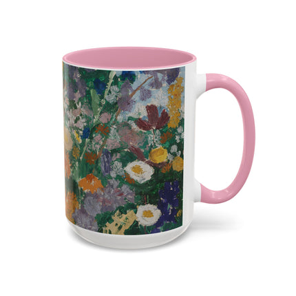 Flowers on the Mountain by August Babberger Colorful Mugs (11oz, 15oz)
