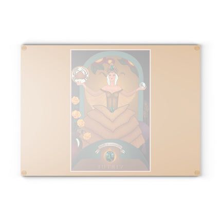 June & Pearl, Alexandrite Zodiac Glass Cutting Board