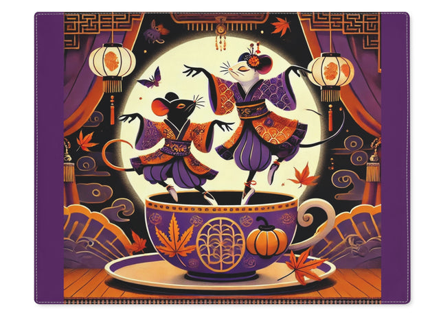 Theatrical Halloween Kabuki Mice Placemat, 1pc