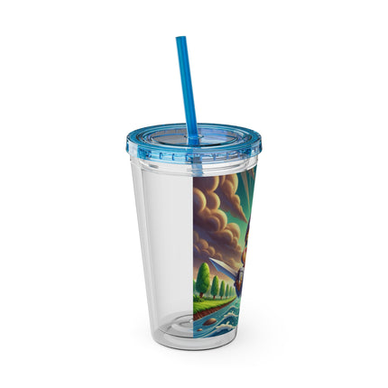 Valiant Duck Sunsplash Tumbler with Straw, 16oz