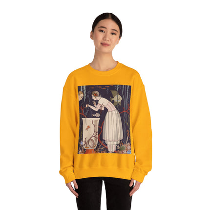 L'Etourdissant Petit Poisson (The Dazzling Little Fish) by George Barbier Heavy Blend™ Crewneck Sweatshirt
