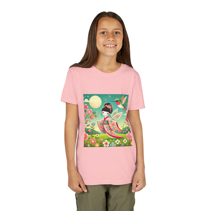 Geisha Fairy and the Hummingbird Blossom Youth Short Sleeve Tee