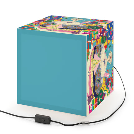 🎀✨ The Christmas Court Of Joy Light Cube Lamp – Art Deco Holiday Fantasy
