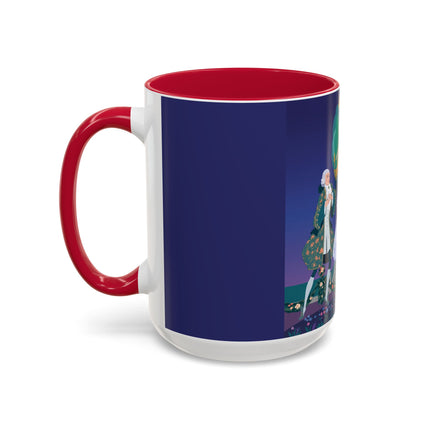 Moonlit Garden Waltz Colorful Mug (11oz, 15oz) – Rococo Romance, Garden Elegance & Enchanted Dance