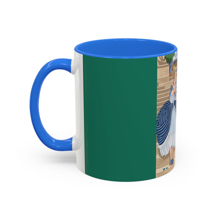 The Peacock's Admiration Colorful Mug (11oz, 15oz) – Rococo Elegance, Peacock Beauty & Garden Charm