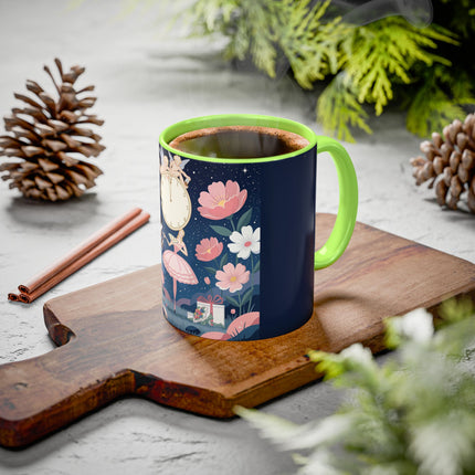 🕛🌸 Midnight Waltz Before Christmas Colorful Mug – Art Deco Holiday Fantasy