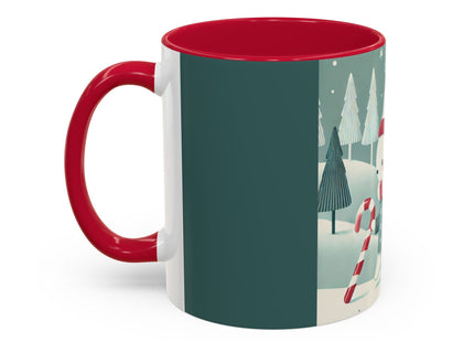 Candy Cane Timekeeper Bunny Colorful Mugs (11oz, 15oz)