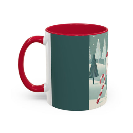 Candy Cane Timekeeper Bunny Colorful Mugs (11oz, 15oz)