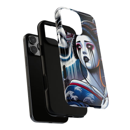 Geisha’s Black Ink Tears Phone Cases