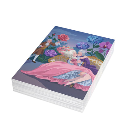 🌹💌 The Secret Garden Embrace Greeting Card – Romantic Rococo Floral Fantasy