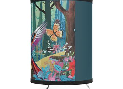 A Colorful Raptor Tripod Lamp