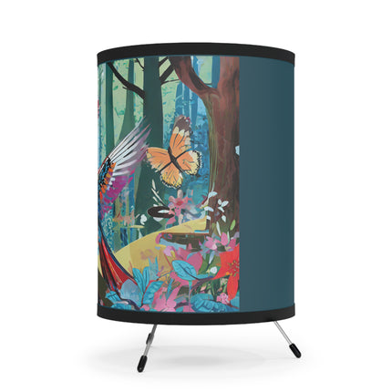 A Colorful Raptor Tripod Lamp