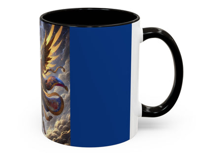 Valkyrie Descending Through Storm Colorful Mugs (11oz, 15oz)