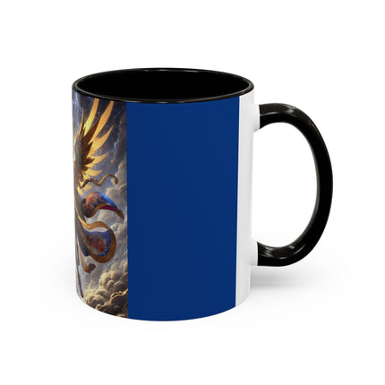 Valkyrie Descending Through Storm Colorful Mugs (11oz, 15oz)