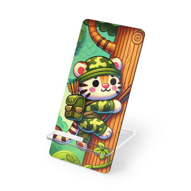Stealthy Stripes Mobile Display Stand for Smartphones