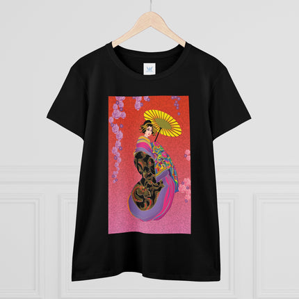 Enchanting Geisha Women's Midweight Cotton Tee