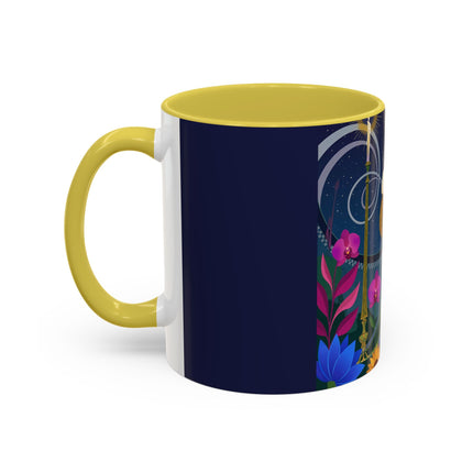 The Lady Of The Starlit Candles Colorful Mugs – Art Deco Theatrical Romance