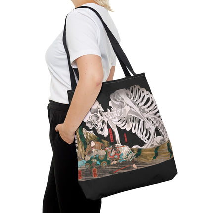 Mitsukuni Defying the Skeleton Spectre by Utagawa Kuniyoshi Tote Bag (AOP)