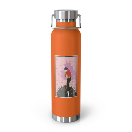 Woman Waiting for her Beloved at 1:59 by Kobayashi Kaichi Copper Vacuum Insulated Bottle, 22oz