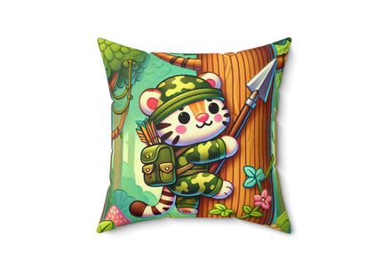 Stealthy Stripes Spun Polyester Square Pillow