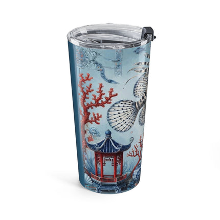 Lionfish & Lantern Tumbler 20oz – Mystical Ocean & Asian Harmony